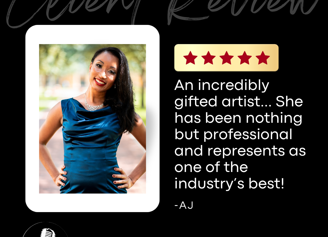 Goggle Review: An incredibly gifted artist... She has been nothing but professional and represents as one of the industry’s best! - AJ