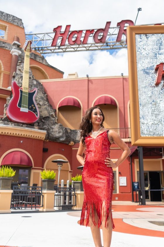 Deanna L. Giron outside Hard Rock Live in Orlando